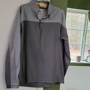 Browning Gray and Black Quarter-Zip Pullover